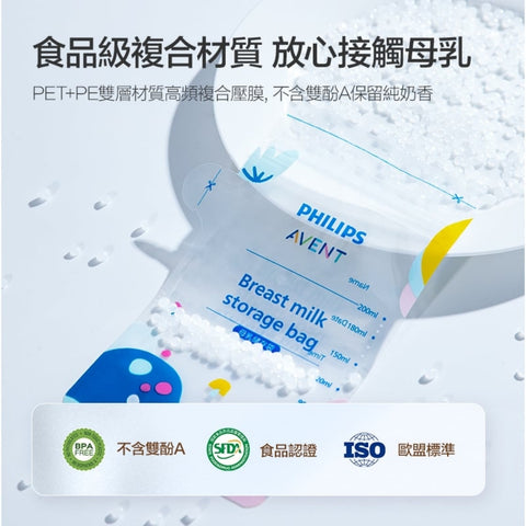 Philips Avent|飛利浦新安怡 便攜一次性母乳儲奶袋|200mL|30個