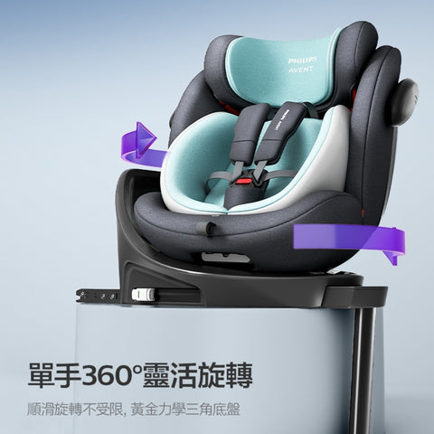 Philips Avent 嬰幼兒汽車安全座椅 ALBA PLUS|0到12歲|ISOFIX接口|i-Size標準|Rugdy Gruad專利防側撞模塊
