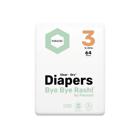Parasol|美國 Clear + Dry 超透氣水凝尿片|3號/中碼|64片 - Breastpump City 奶泵城母乳用品專門店