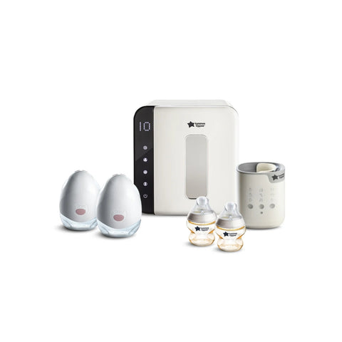 Tommee Tippee|All-in-1新生爸媽必備套裝(UV消毒+雙邊免提電動吸奶器)