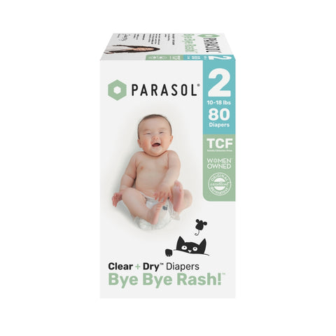 Parasol|美國 Clear + Dry 超透氣水凝尿片|2號/細碼|80片|原箱 - Breastpump City 奶泵城母乳用品專門店