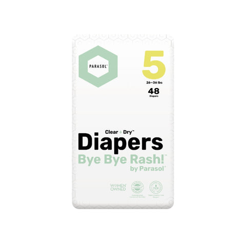 Parasol|美國 Clear + Dry 超透氣水凝尿片|5號/加大碼|48片 - Breastpump City 奶泵城母乳用品專門店