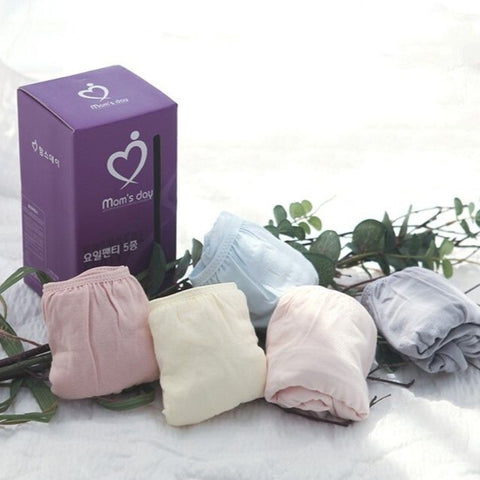 Mom's Day|純色棉質高腰孕婦內褲|5條裝|孕婦內褲 - Breastpump City 奶泵城母乳用品專門店