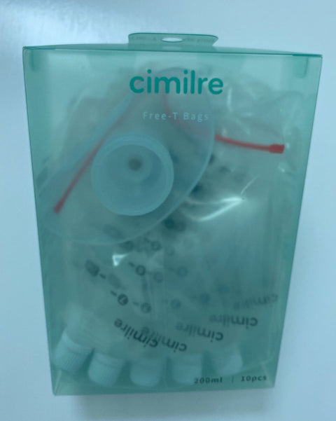 Cimilre|多功能拋棄式奶瓶/儲乳袋 |200ml|10個裝|附轉接環配用窄口喇叭 - Breastpump City 奶泵城母乳用品專門店