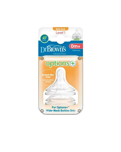 Dr Brown's|仿母乳矽膠奶咀|兩個裝 - Breastpump City 奶泵城母乳用品專門店