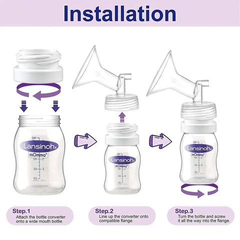 Maymom|闊口喇叭轉闊口 Pigeon 奶樽轉接環|一對 - Breastpump City 奶泵城母乳用品專門店