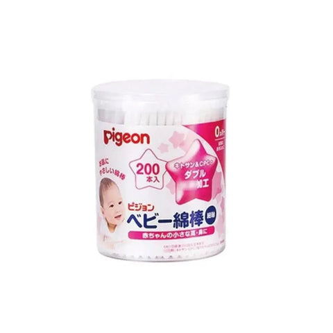Pigeon|嬰兒細軸型棉棒(耳鼻用)|200支 - Breastpump City 奶泵城母乳用品專門店
