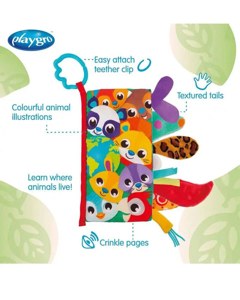 Playgro|Tails Of The World Sensory 感觀咬咬布書 - Breastpump City 奶泵城母乳用品專門店