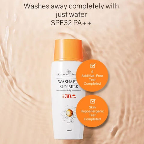 Botanical Therapy｜可水洗防曬乳液 (SPF32/PA++)｜80mL｜有效期至25年5月 - Breastpump City