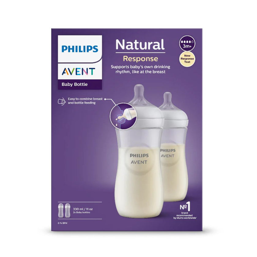 Avent｜Natural Response Baby Bottle｜330mL｜Pack of 2 Breastpump City