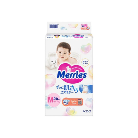 Merries｜Tape 日本版花王紙尿片 M碼 6~11kg ｜ 56片