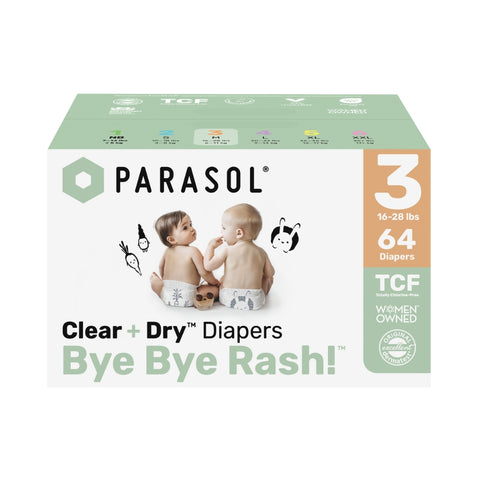 Parasol｜美國 Clear + Dry 超透氣水凝尿片｜3號/中碼｜64