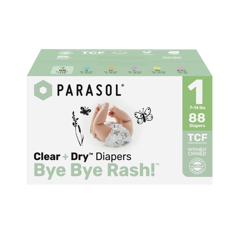Parasol｜美國 Clear + Dry 超透氣水凝尿片｜1號/初生｜88片｜原箱