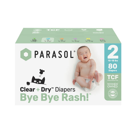Parasol｜美國 Clear + Dry 超透氣水凝尿片｜2號/細碼｜80片｜原箱