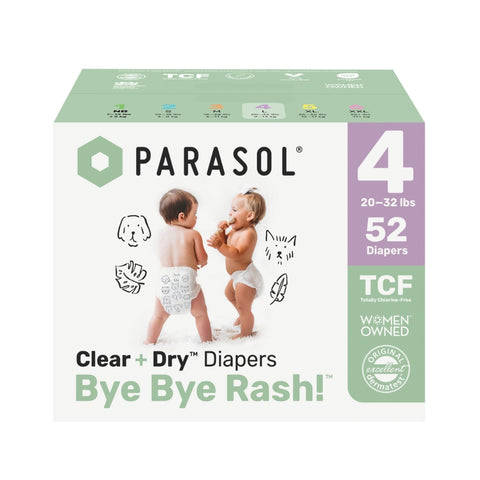 Parasol｜美國 Clear + Dry 超透氣水凝尿片｜4號/大碼｜52片｜原箱