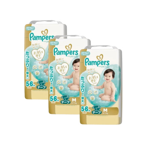 Pampers｜幫寶適日本進口一級幫紙尿片｜M碼「6-11kg」｜58枚