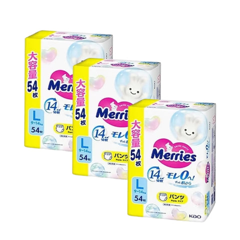 Merries｜日本版花王嬰兒學習褲 L碼 9~14kg｜54片
