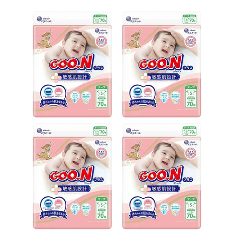 Goon｜敏感肌设计纸尿片｜S 4-8KG｜62片