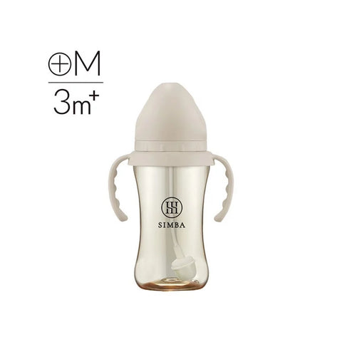 Simba｜PPSU寬口吸管把手防脹氣奶瓶｜270mL