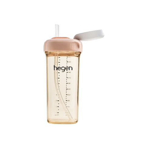 Hegen｜PCTO™ PPSU方圆型宽口饮管杯｜330ml / 11oz｜粉红色