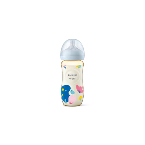 Philips Avent｜飛利浦新安怡自然吸吮PPSU奶瓶 奶嘴6月+(快流量) 11oz/330ml 促銷組 +手柄
