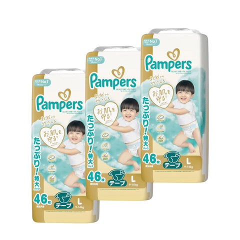 Pampers｜幫寶適日本進口一級幫紙尿片｜L碼「9-14kg」｜48枚