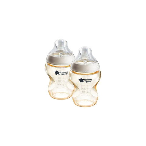 Tommee Tippee｜Natural Start 260ml PPSU 奶瓶附超級柔軟中流量3M+奶嘴(兩個裝)