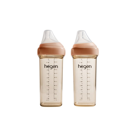 Hegen｜PPSU multifunctional square and round wide-mouth feeding bottle｜330ml｜Two pack 