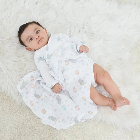 aden + anais｜迪士尼系列純棉嬰兒包巾｜四件裝｜Dumbo New Heights - Breastpump City