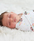 aden + anais｜迪士尼系列純棉嬰兒包巾｜四件裝｜Minnie Rainbows - Breastpump City