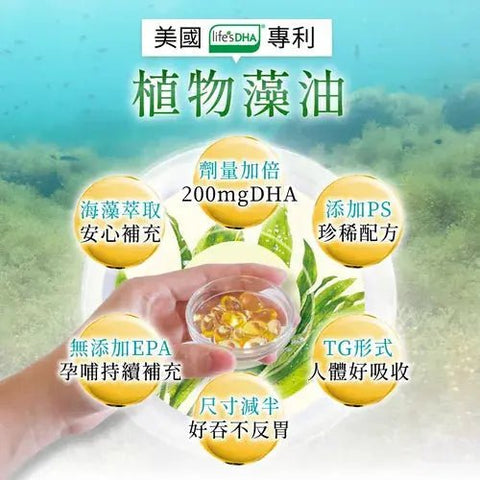 亞尼活力｜植物藻油DHA+PS黃金雙配方 - Breastpump City
