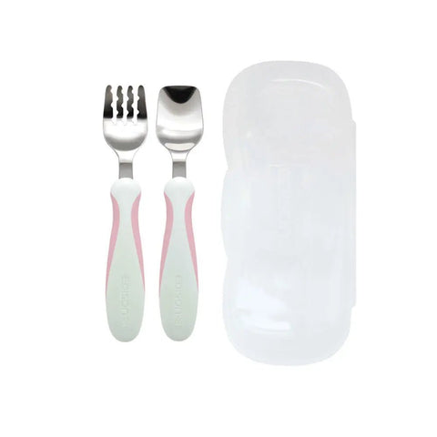 Edisonmama｜不銹鋼防滑手感叉匙餐具連盒 - Breastpump City