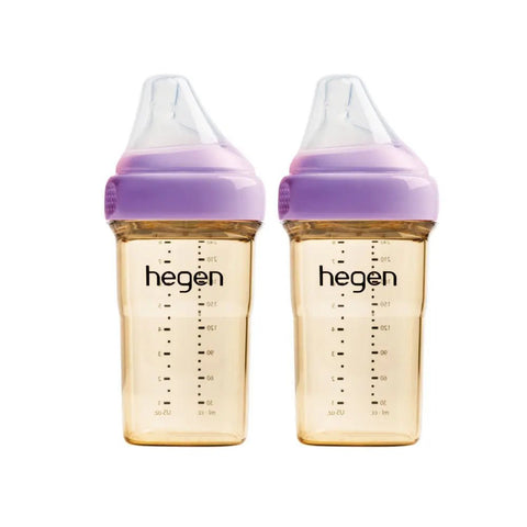 Hegen｜PPSU多功能方圓型寬口奶瓶｜240ml｜兩個裝 - Breastpump City