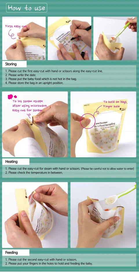 Jaco Perfection｜副食品保存袋 | 200ml | 30個 - Breastpump City