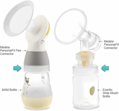 Maymom｜ Medela Sonata,Freestyle Flex 窄轉闊奶樽轉接環｜可配 Pigeon Chuchu｜一對 - Breastpump City
