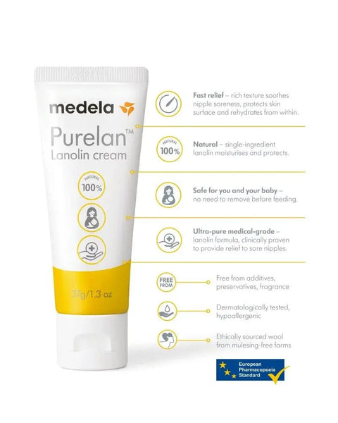 Medela｜Purelan™ 100 羊脂乳頭膏｜37g - Breastpump City