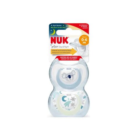 NUK｜Star Day & Night矽膠安撫奶嘴連盒 - Breastpump City