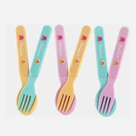 Pinkfong | Babyshark 叉匙餐具 | 6件裝 - Breastpump City