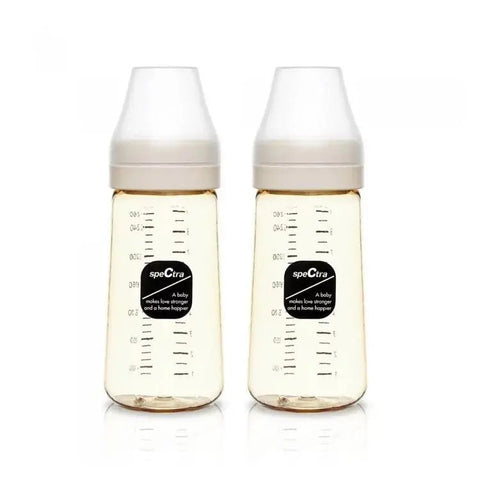 Spectra｜PPSU 闊口奶瓶連奶咀蓋 260mL｜一對 - Breastpump City